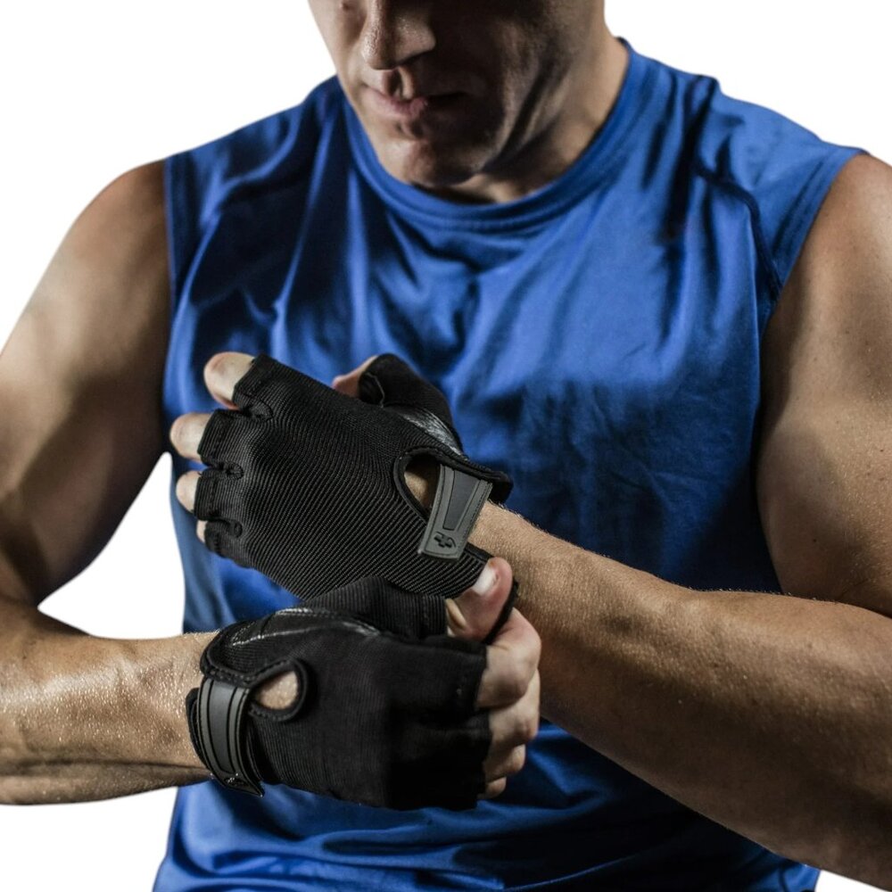 Harbinger Size S Half Finger Weightlifting Gloves Adjustable Power Lifting NWT